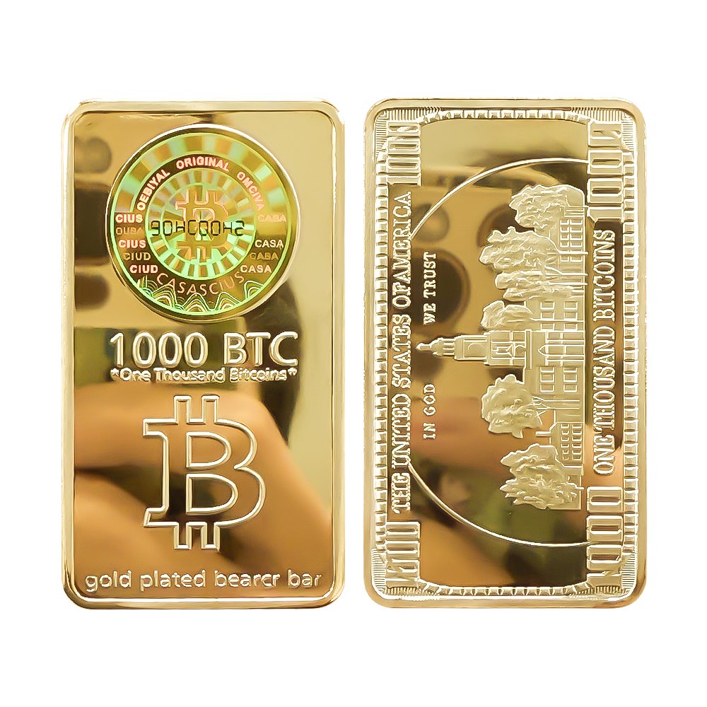 Collectible Trump 1000 Bitcoins Gold Bar