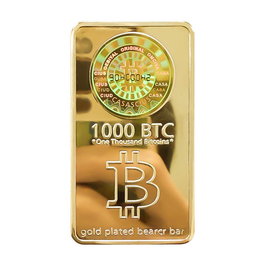 Collectible Trump 1000 Bitcoins Gold Bar
